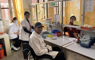 The clinic where people draw blood for testing