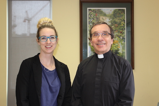 Ainsley Chapman, Executive Director, with the Rev. Dale Henry