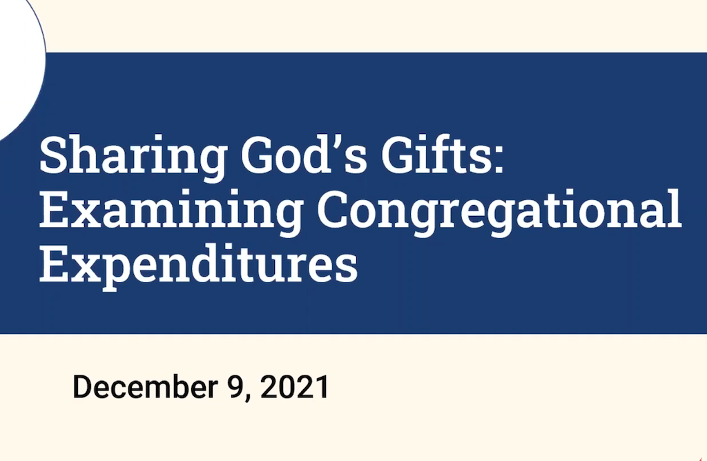 Congregational Expenditures Webinar