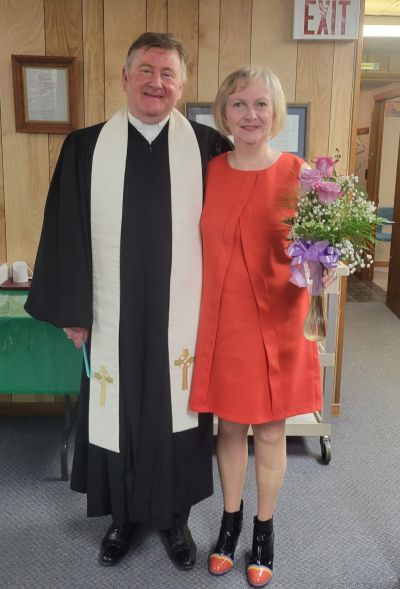The Rev. Corrie Stewart with his wife, Rose Hall