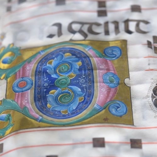 Illuminated antiphonary manuscript