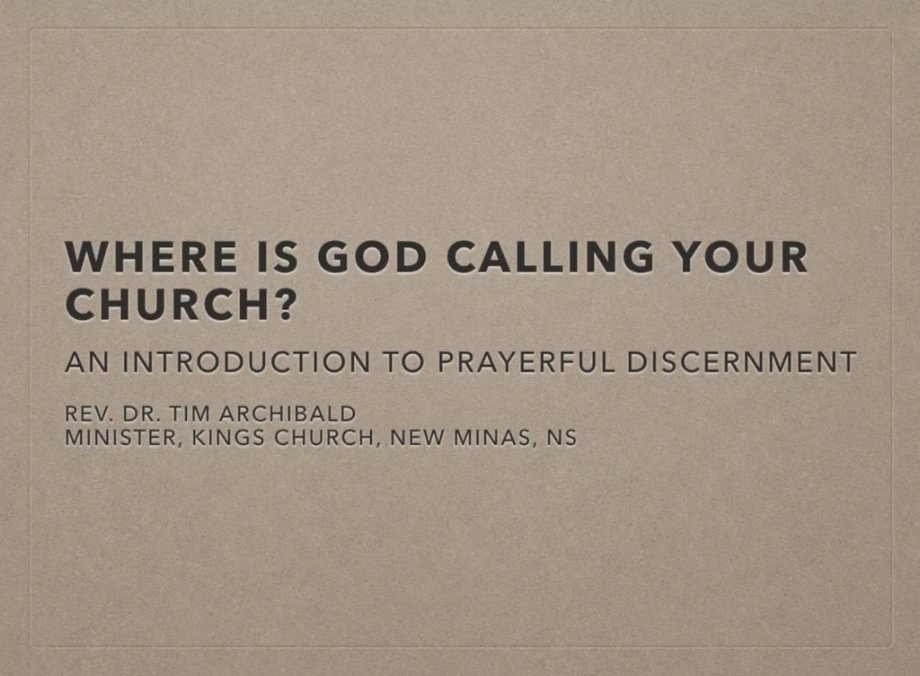 Discernment Webinar