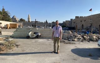 Jeff standing in courtyard