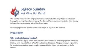Legacy Sunday