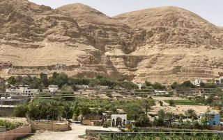 Mountains above village