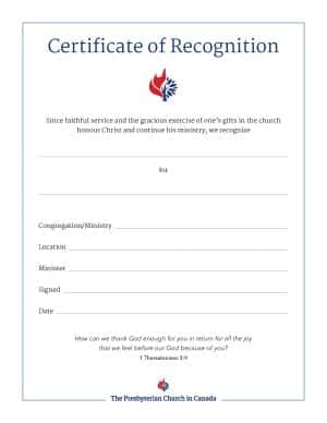 Volunteer Recognition Certificate