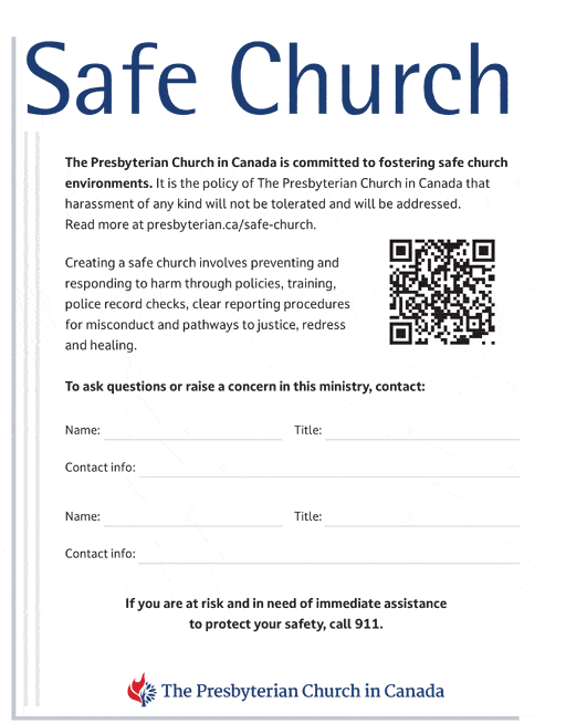Safe Church Poster
