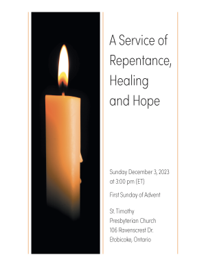 Service of Repentance, Healing and Hope flyer