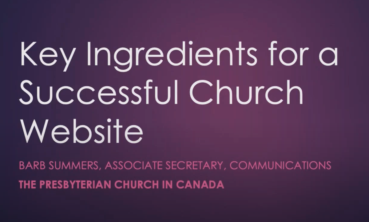 Successful church website Webinar
