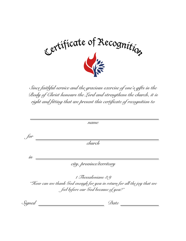 Volunteer Recognition Certificate