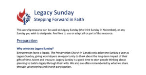 Legacy Sunday Worship Service