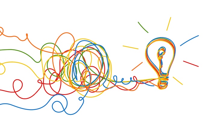 Yarn with lightbulb